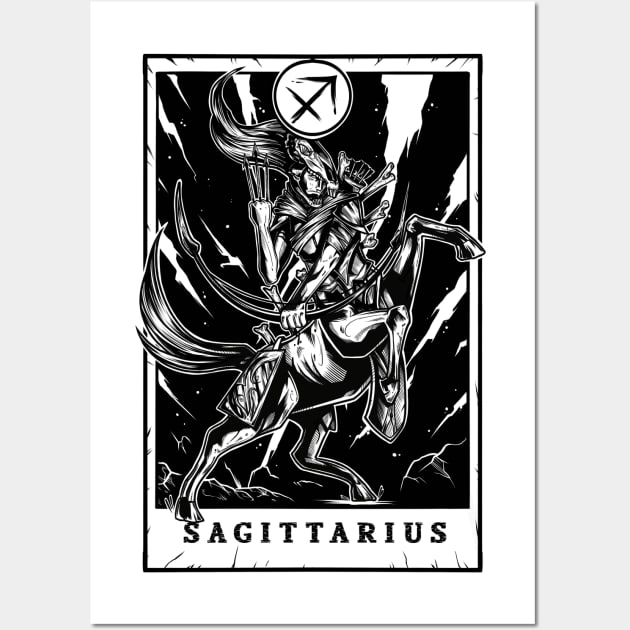 Sagittarius Zodiac Tarot Wall Art by Scottconnick